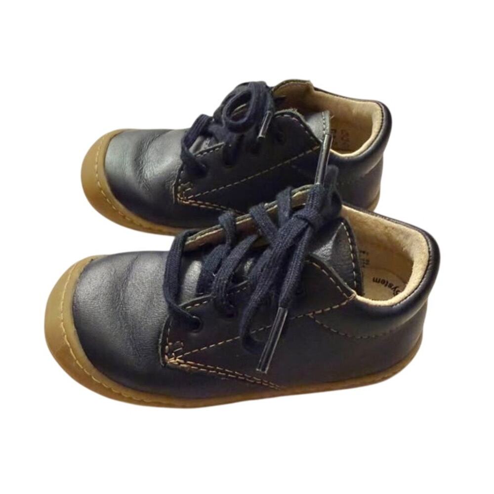 Footmates Reagan Infant Oxford Toddler sz. 6 in Color: Navy Nappa